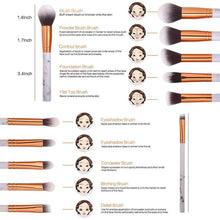 Carica l'immagine nel visualizzatore di Gallery, Ruesious 10PCS pennelli da trucco con marmo marmo, porta spazzolino, per...