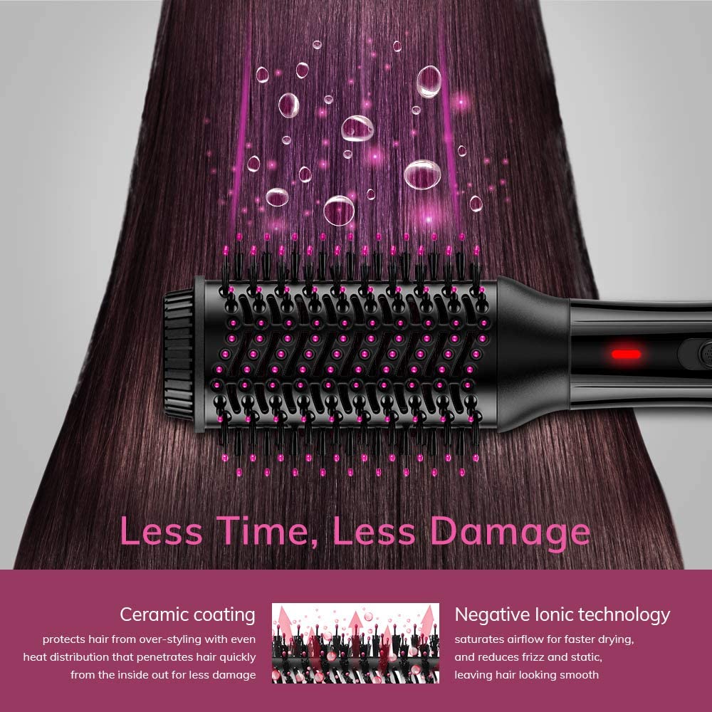 Volumizzatore Asciugacapelli Da 1000 W In Un Passo: Spazzola Rotante Con Aria Calda, Pennello Ionico Lo Styling Da 22,84 € | DHgate - Foto 8