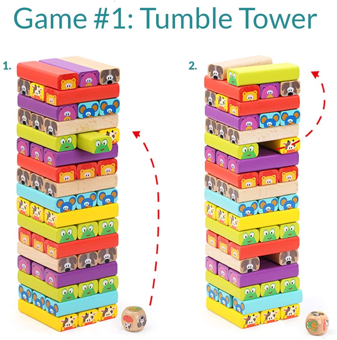 Bambini Gioco Torre Di Legnetti Gioco Della Torre In Legno D'acero