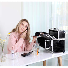 Carica l'immagine nel visualizzatore di Gallery, SONGMICS Beauty Case Cofanetto Trucco 36,5 x 22 x 35 cm Make Up XL, Nero - Ilgrandebazar