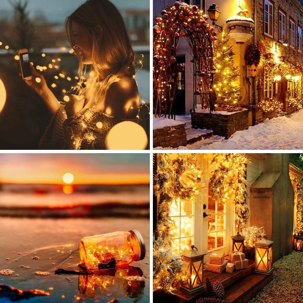 Luci Solari Da Esterno 7m Con 30 LED - 8 Modalità, Catena Luminosa Per Giardino, Patio E Feste - Foto 9