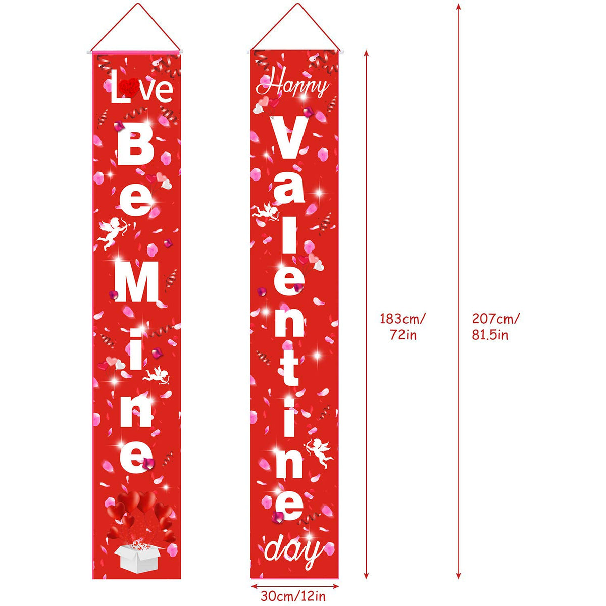 Akeydeco Bandiera Da Giardino Di San Valentino 30,5x45,7 Cm A Forma Di Cuore, Stampa Fronte/retro In Iuta - 6