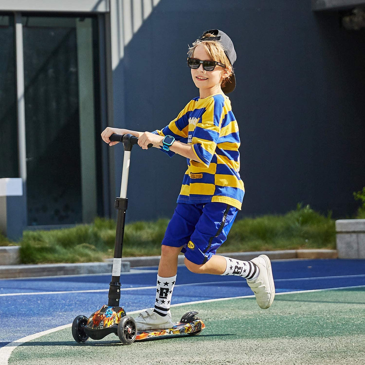 WeSkate Monopattino per Bambini 2 Ruote Kick Scooter da 3 a 12 Anni
