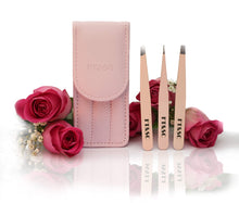 Carica l'immagine nel visualizzatore di Gallery, FT&SC Set di 3 Pinzette per Sopracciglia Professionali Appuntite, Oblique e... - Ilgrandebazar