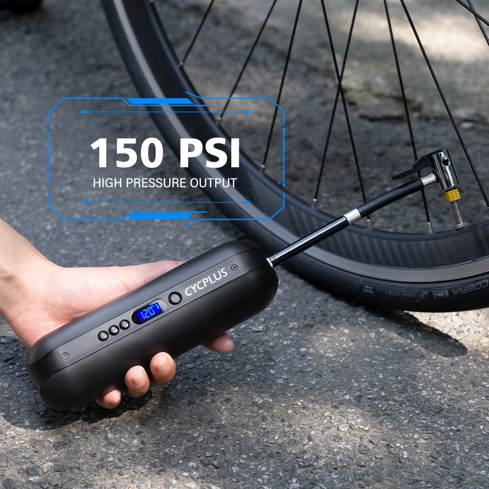 Compressore D'Aria Portatile CYCPLUS 150 PSI - Gonfia Pneumatici Auto, Bici, Moto