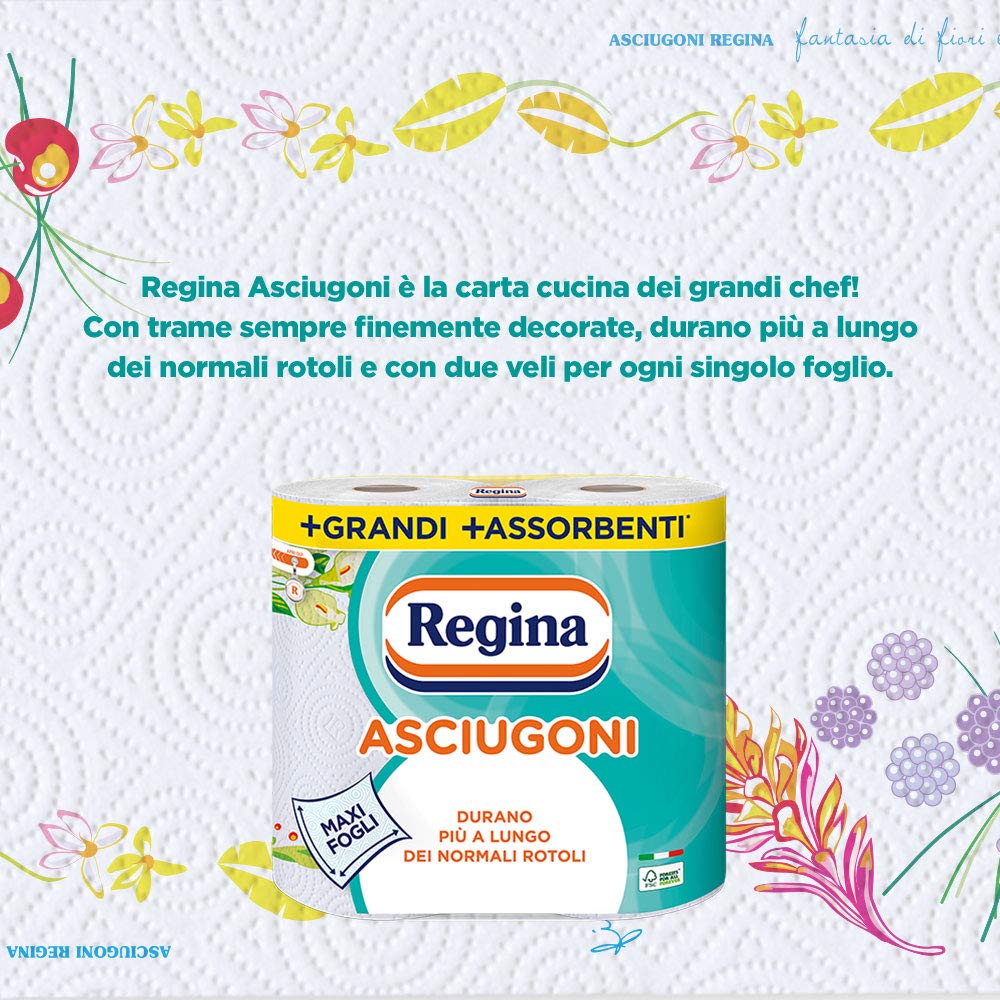 Regina Asciugoni Carta Cucina - 6 Rotoli Maxi, 2 Veli, 100 Strappi, Extra Assorbente - Foto 13
