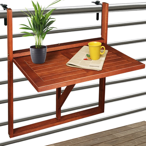 Deuba Tavolino pieghevole da balcone legno di acacia 64 x 45 x 87cm, marrone - Ilgrandebazar