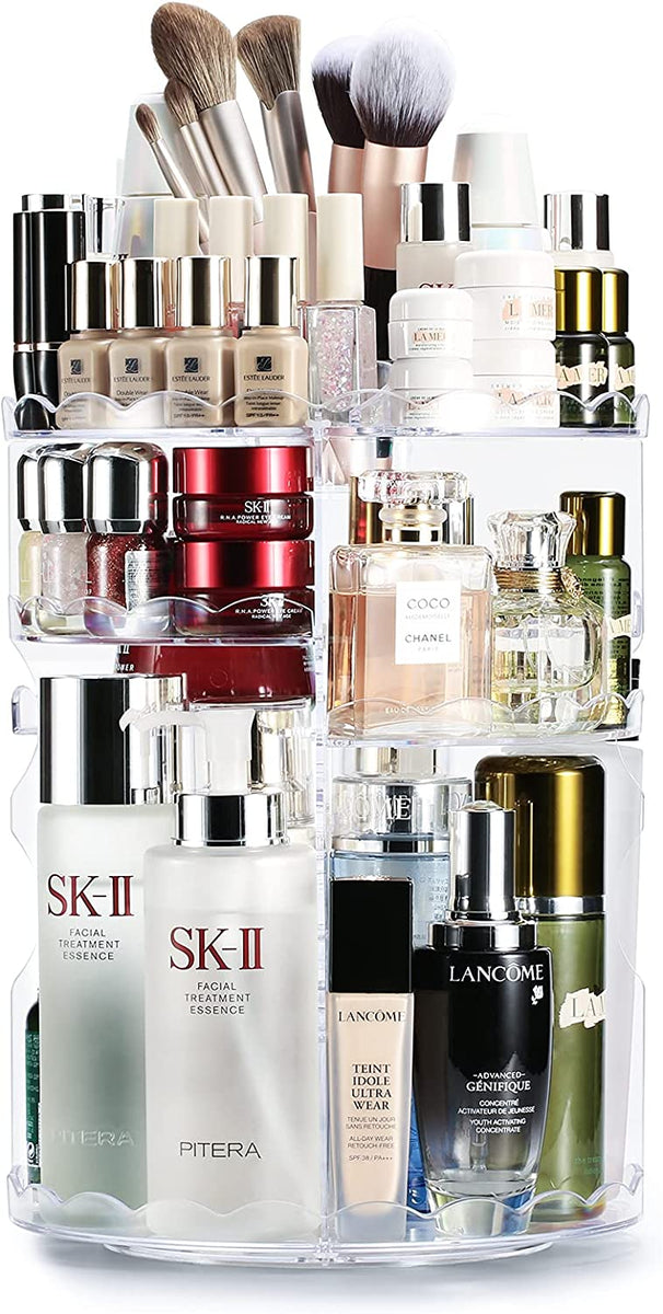 Organizer Trucchi Girevole 360° | 5 Scomparti, Design Multifunzione | Bianco Per Toeletta E Bagno - Foto 11