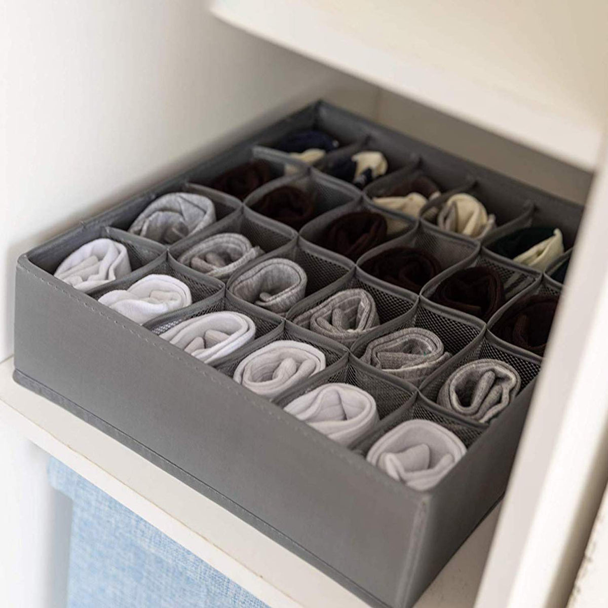 Organizzatore Per Biancheria Intima Con Coperchio – Cassetto In PET E PP, Per Reggiseni E Mutande, Salvaspazio Per Armadio E Viaggio