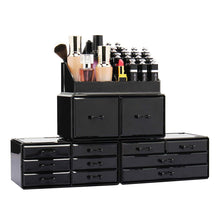 Carica l'immagine nel visualizzatore di Gallery, DISPLAY4TOP 12 cassetti acrilico organizer per cosmetici 12 cassettiere Nero - Ilgrandebazar
