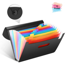 Carica l'immagine nel visualizzatore di Gallery, LOETAD Cartella Portadocumenti Soffietto Faldoni per Ufficio 12 12 tasche - Ilgrandebazar