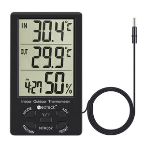 Neoteck Digitale LCD Termometro Igrometro Interno Esterno Misuratore bianco