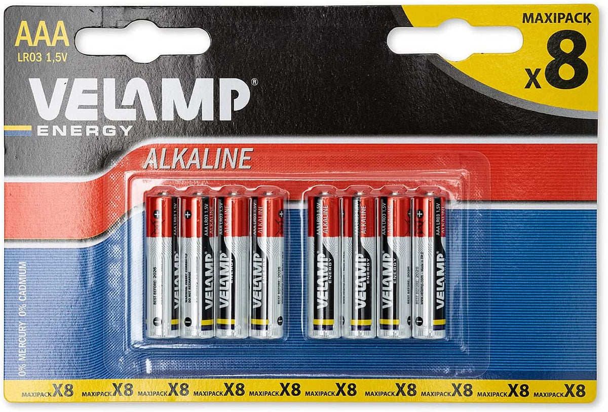 Pilas Alcalinas AAA STILO LR03 1.5V - Pack De 24 Unidades, Duración Hasta 5 Años, Sin Fugas