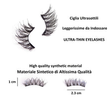 Carica l'immagine nel visualizzatore di Gallery, Ciglia Finte Magnetiche Riutilizzabili 2.0 by M.Y.L. | Effetto piccolo, nero - Ilgrandebazar