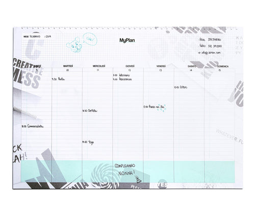 Planner Settimanale da Tavolo - Organizer A3 43x30 a A3, Creative Mess