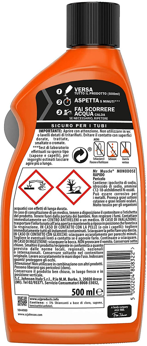 Disgorgante Mr Muscle Idraulico Gel Muscle Idraulico Liquido