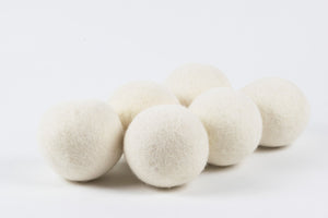 8-Natur, set di palline per asciugatrice XXL in confezione 8-9 cm, Bianco - Ilgrandebazar