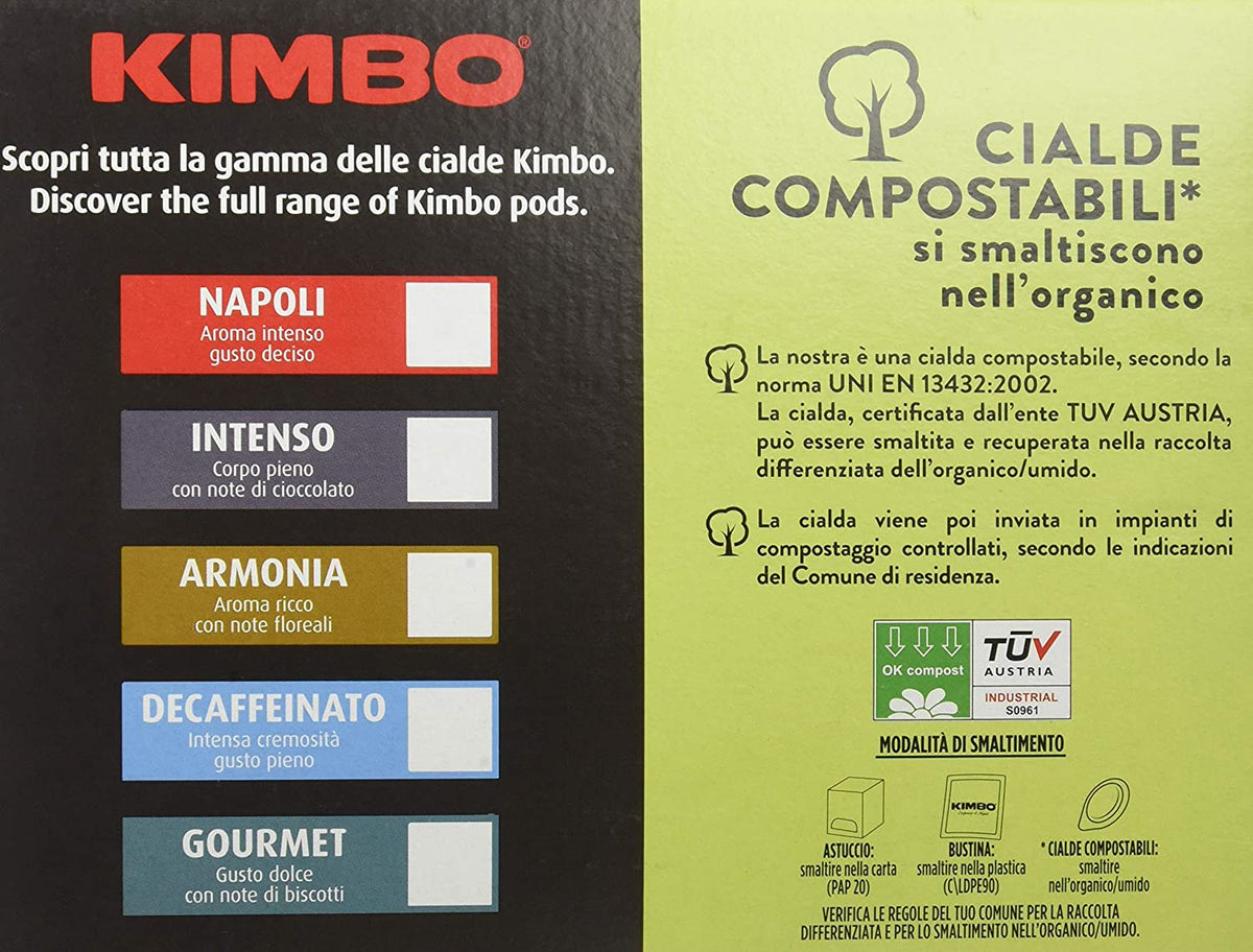 Kimbo Cialde Compostabili Napoli - 100 Cialde –