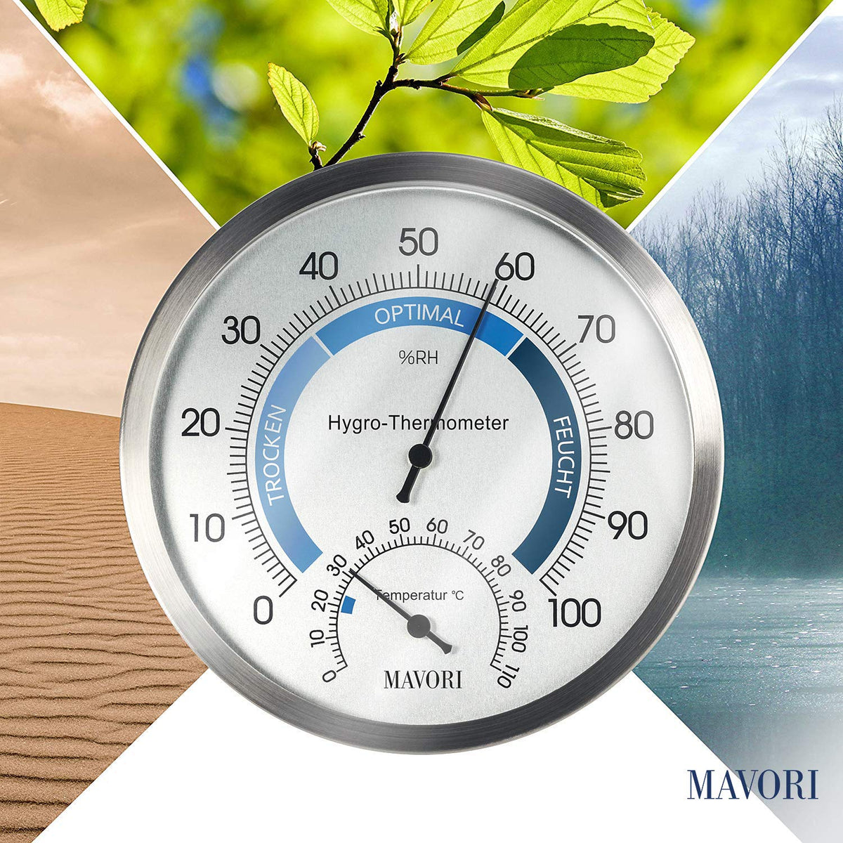 Termometro Igrometro, Rilevatore Di Umidità, Termometro Analogico Utilizzato In Ambienti Umidi Su Terrazze 87923333 - Foto 4