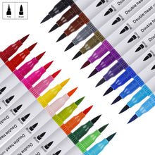 Carica l&#39;immagine nel visualizzatore di Gallery, Pennarelli Acquarelli Colore Brush Pen Doppio 24 Pezzi con Punta 24 Colori - Ilgrandebazar
