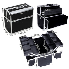 Carica l'immagine nel visualizzatore di Gallery, SONGMICS Beauty Case Cofanetto Trucco 36,5 x 22 x 35 cm Make Up XL, Nero - Ilgrandebazar