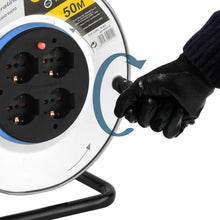 Carica l'immagine nel visualizzatore di Gallery, Electraline 49014 Avvolgicavo, Avvolgi-Prolunghe senza cavo in Metallo - Ilgrandebazar