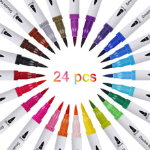 Carica l&#39;immagine nel visualizzatore di Gallery, Pennarelli Acquarelli Colore Brush Pen Doppio 24 Pezzi con Punta 24 Colori - Ilgrandebazar