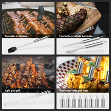 Carica l&#39;immagine nel visualizzatore di Gallery, VPCOK 33 in 1 Attrezzi Barbecues Utensili Barbecue Kit Acciaio inossidabile - Ilgrandebazar