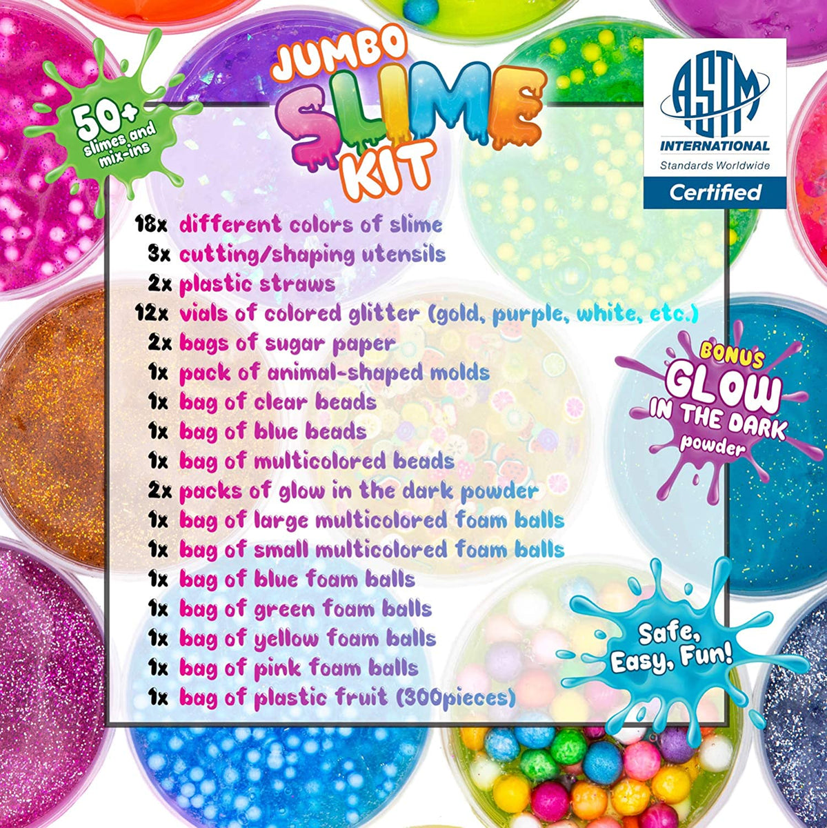 12 Colori Fai da Te Slime Kit Slime Making per Ragazze, Crystal Clear Slime, Glow in the Dark Slime con Sfere di Schiuma Aggiuntive, Charms, Glitter, Giocattolo Regalo per Bambini 12 Colori Fai da Te Slime Kit Slime Making per Ragazze, Crystal Clear Slime, Glow in the Dark Slime con Sfere di Schiuma Aggiuntive, Charms, Glitter, Giocattolo Regalo per Bambini