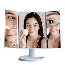 Carica l'immagine nel visualizzatore di Gallery, *Nuovo* Specchio per Trucco Ingranditore - illuminato a LED con Bianco - Ilgrandebazar