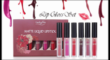 Carica l'immagine nel visualizzatore di Gallery, Luckyfine 6 pezzi rossetto liquido opaco di lunga durata impermeabile kit... - Ilgrandebazar