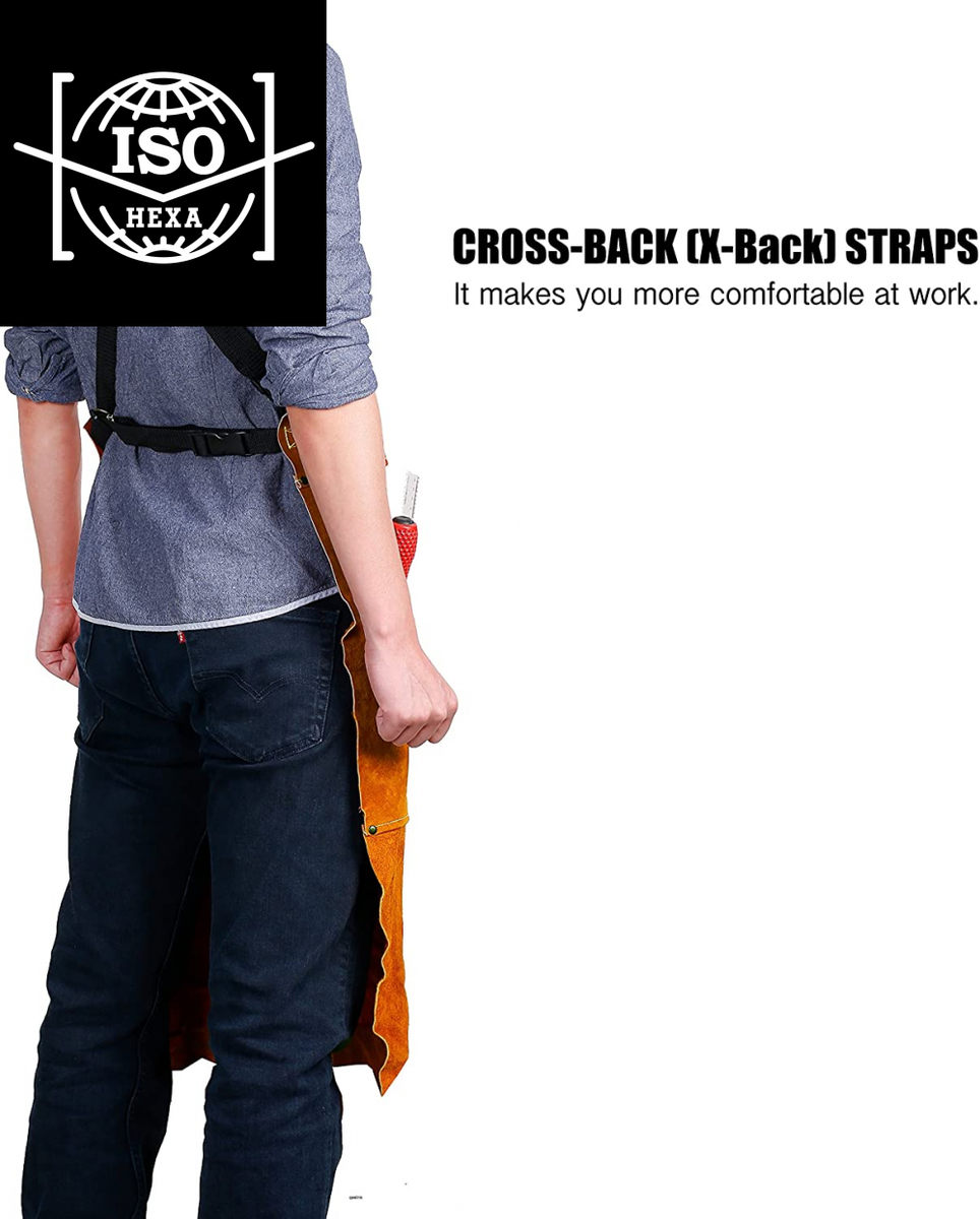 Grembiule in Pelle per Lavoro di Legno, Falegname con 61 x 91cm