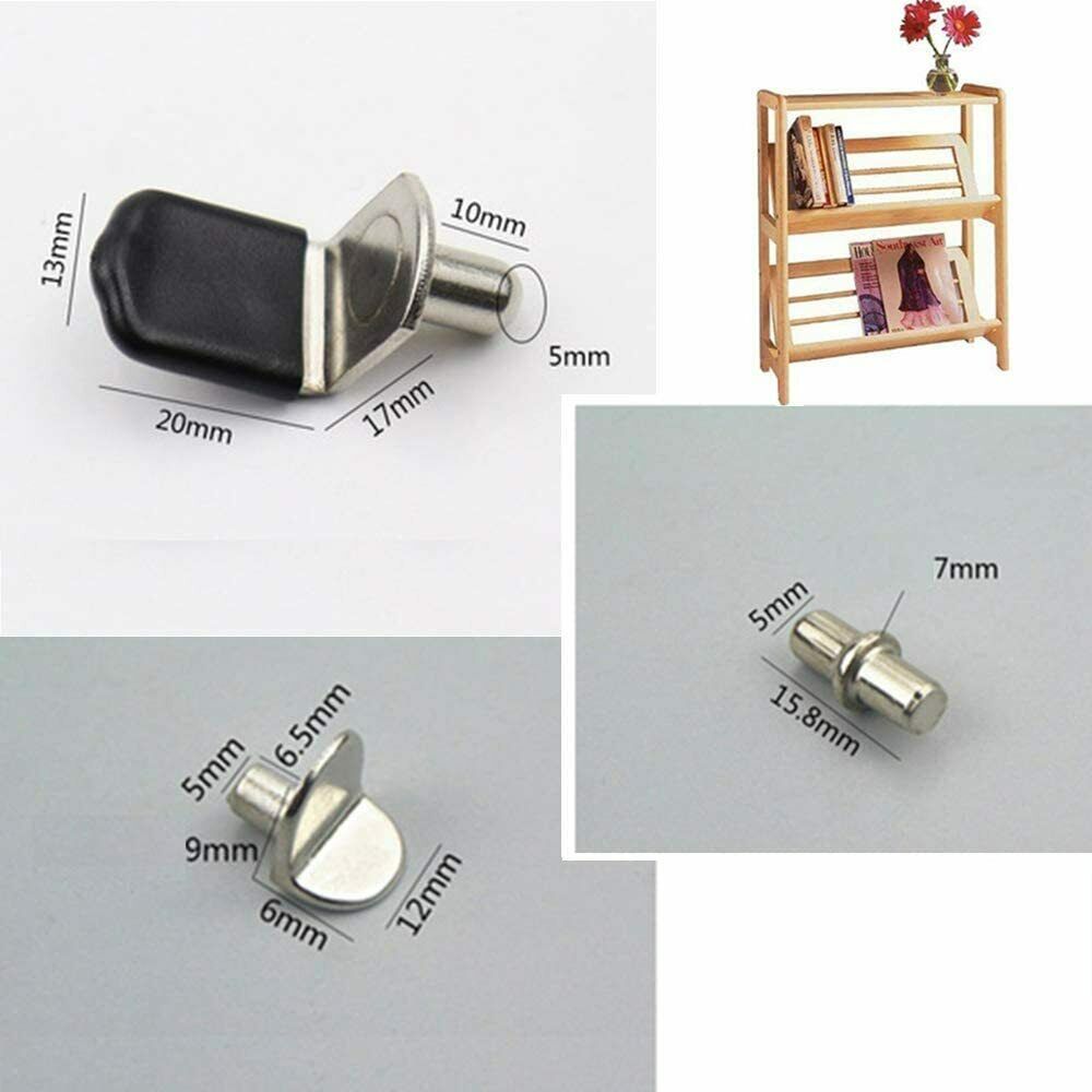 Kit 55 Pezzi Perni Di Supporto Per Mensole - Acciaio Inox, 4 Stili, Per Mobili E Ripiani