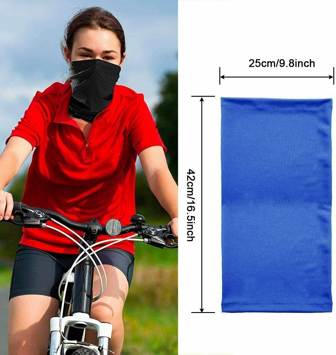 Vagasi Passamontagna Scaldacollo Multiuso In Tessuto Fresco Per Motocicletta, Bici, Sci - Protezione UV