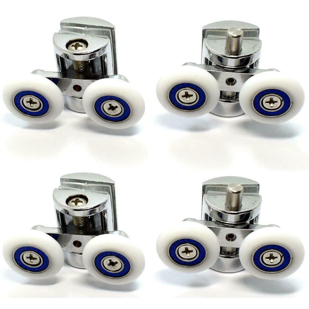 4 Rotelle Per Porta Box Doccia In Acciaio Inox - Diametro 23 Mm, Per Fori 8-10 Mm - Foto 2