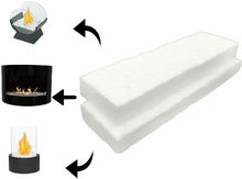 Carica l'immagine nel visualizzatore di Gallery, 2 x Spugna per stufa e camini a bioetanolo etanolo, Lana di ceramica 30 X 10 cm