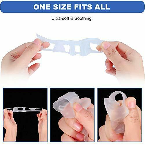 feifanshop 4 Alluce Valgo Correttore, Protezione Piccolo Dita per Camminare, Correre e Danza, Separatore Dita Piede per Uomo e Donna, Distanziatore Dita Piedi Silicone Aiuta ad Alleviare il Dolore