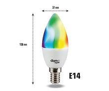 Carica l'immagine nel visualizzatore di Gallery, Beghelli - Lampadina LED Smart OLIVA E14 5W RGB-CCT WiFi, Compatibile con Alexa, App Dom-e, Controllo Vocale, Regolazione Colori e Intensità, Facile Installazione, 1 Unità, Bianco