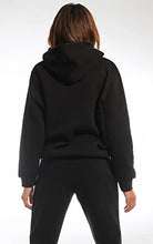 Carica l'immagine nel visualizzatore di Gallery, Light &amp; Shade LSLSWT005 Top in Felpa con Cappuccio Super Soft Touch Loungewear da Donna, Nero, S