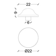 Carica l'immagine nel visualizzatore di Gallery, Paracolpi per sedili wc rotondi con un perno altezza mm.9 diametro mm.22