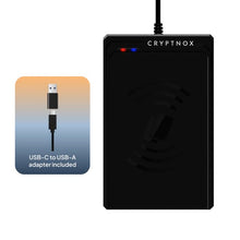 Carica l'immagine nel visualizzatore di Gallery, Cryptnox Lettore di Smart Card senza contatto – Conforme ISO 14443 e Mifare® | Connettività USB Type-C e Type-A | Autenticazione sicura per pagamenti elettronici, e-commerce, controllo accessi e altro