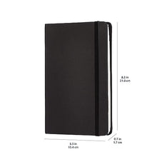 Carica l'immagine nel visualizzatore di Gallery, Amazon Basics Taccuino classico con pagine bianche, Misura Grande, Nero, 13.5 x 21 cm