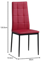 Carica l'immagine nel visualizzatore di Gallery, Albatros Sedia per Sala da Pranzo Rimini, Set di 4 sedie, Rosso, SGS Testato