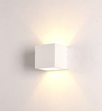 Carica l'immagine nel visualizzatore di Gallery, Applique in Gesso Ceramico Cubo - Attacco G9 - Lampada da muro per spazi interni, camera, corridoio, soggiorno - Lampadina intercambiabile - Verniciabile - Design Moderno