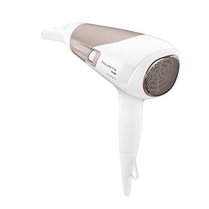 Rowenta CV5830 Studio Dry Glow Asciugacapelli con Booster Ionico, Phon per Capelli 2100W, Tecnologia Effiwatts, Thermo Control, 1 Diffusore e 1 Concentratore, 6 Combinazioni di Velocità/Temperatura