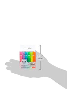 Legami - Set di 6 mini evidenziatori Teddy's Mood, 6 pezzi (1 confezione)