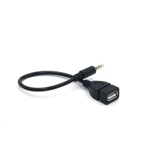 Carica l'immagine nel visualizzatore di Gallery, Ziyan Cavo adattatore audio AUX da 3,5 mm maschio a USB A femmina, convertitore per autoradio, per autoradio, GPS, CD, D
