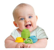 Carica l&#39;immagine nel visualizzatore di Gallery, Clementoni - Mattoncini Costruzioni Morbide Soft Clemmy, Set 10 Mattoncini di Gomma Prima Infanzia per Bambini 6 Mesi, Gioco Sensoriale Impilabile e Lavabili, Made In Italy, 17988