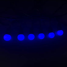 Carica l'immagine nel visualizzatore di Gallery, Lampadina colorata E27, lampadina Blu G45, lampadina a forma di palla da golf, non dimmerabile, Questa lampadina è adatt