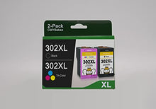 Carica l&#39;immagine nel visualizzatore di Gallery, CMYBabee 302 XL 302XL Cartucce d&#39;inchiostro Rigenerate per Cartucce HP 302 Nero e Colore per Envy 4520 4522 4527 DeskJet 1110 2130 3630 3632 3634 3636 Officejet 3830 3833 3834 4650 4657 5220 5230 5232